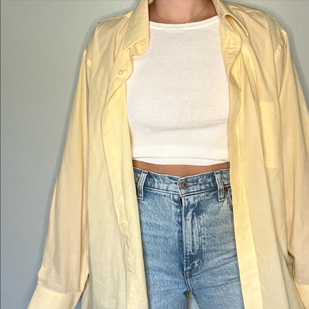 Light Yellow Button-up